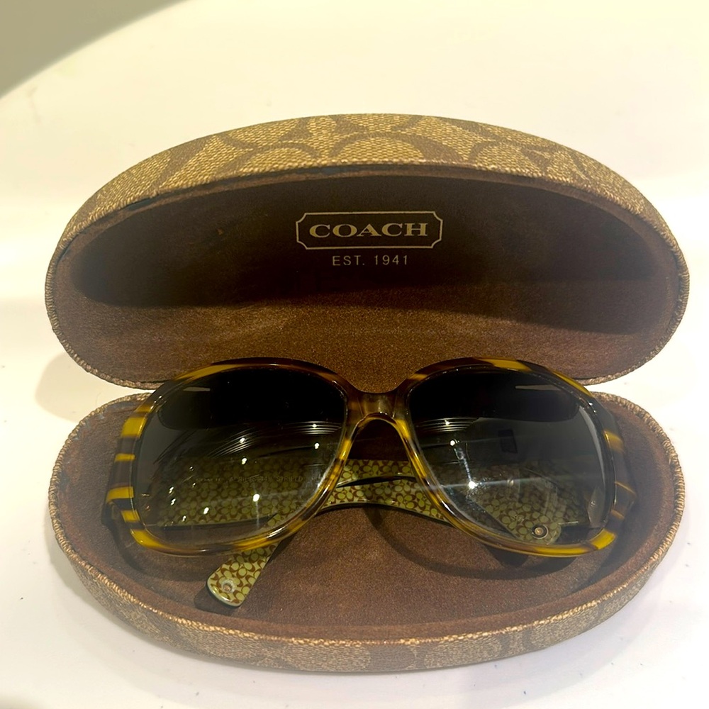 Gorgeous Green Tortoise Coach Sunglasses